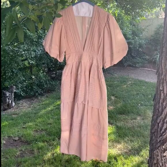 Magali Pascal Ballet Maxi Dress Peony Pink Small Anthropologie - Picture 2 of 15